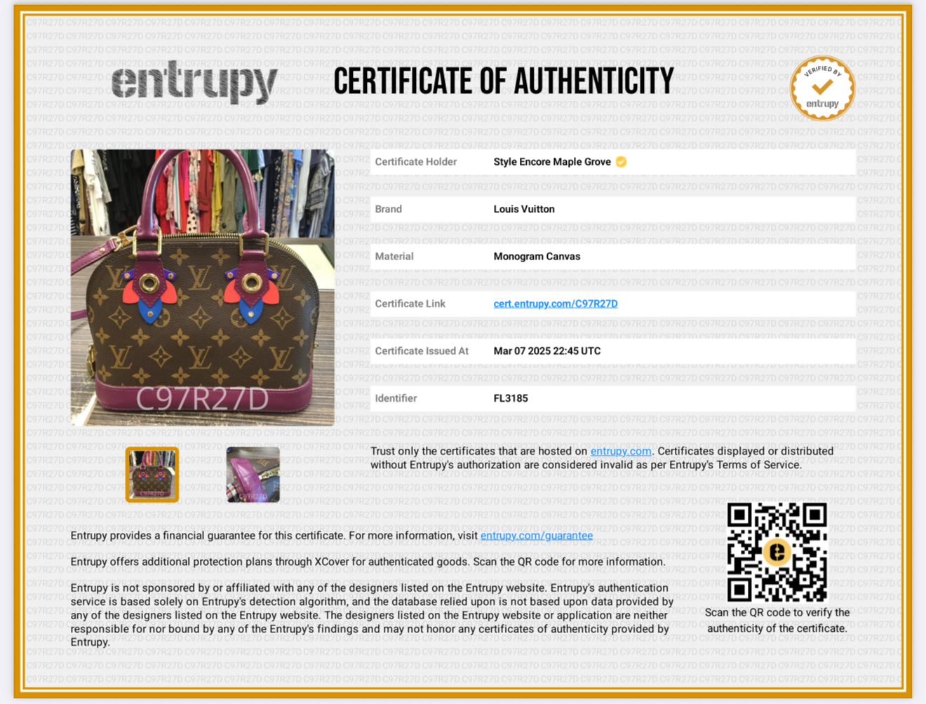Louis Vuitton Alma BB Totem